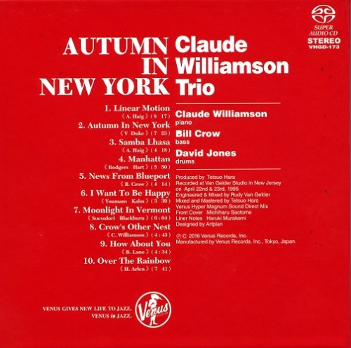 The Claude Williamson Trio - Autumn In New York (1995) [2016 SACD]
