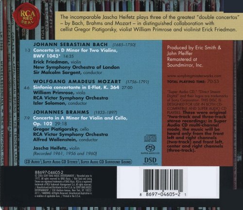 Jascha Heifetz - Bach, Mozart, Brahms: Double Concertos (1956-61) [2006 SACD]