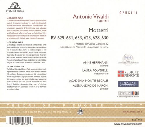 Anke Herrmann, Laura Polverelli & Alessandro de Marchi - Vivaldi: Mottetti RV 629, 631, 633, 623, 628, 630 (2003)