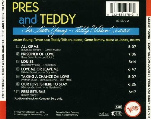 Lester Young-Teddy Wilson Quartet - Pres and Teddy (1956)
