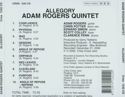 Adam Rogers - Allegory (2003) CD Rip