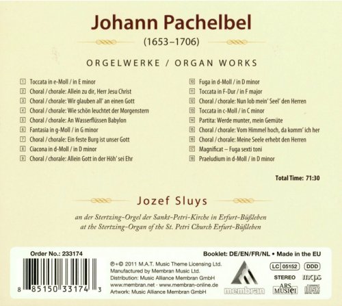 Jozef Sluys - Pachelbel: Organ Works (2011)