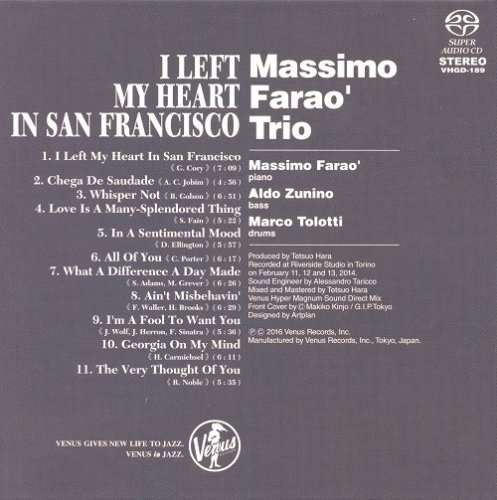 Massimo Farao' Trio - I Left My Heart In San Francisco (2015) [2016 SACD]