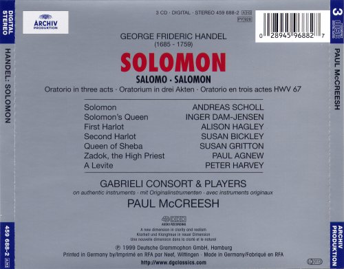 Andreas Scholl, Gabrieli Consort & Players, Paul McCreesh - Handel: Solomon (1999)
