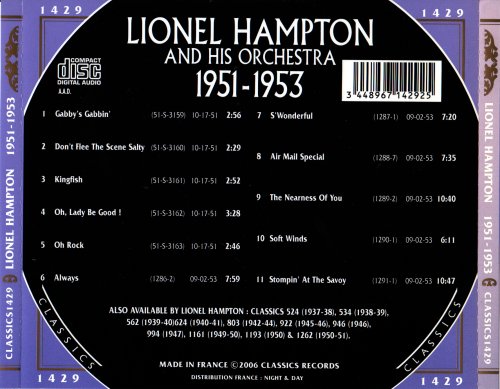 Lionel Hampton - The Chronological Classics: 1951-1953 (2006)