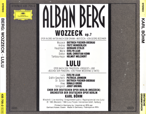 Karl Bohm, Orchester des Deutschen Opernhauses Berlin - Alban Berg: Lulu & Wozzeck (2003)