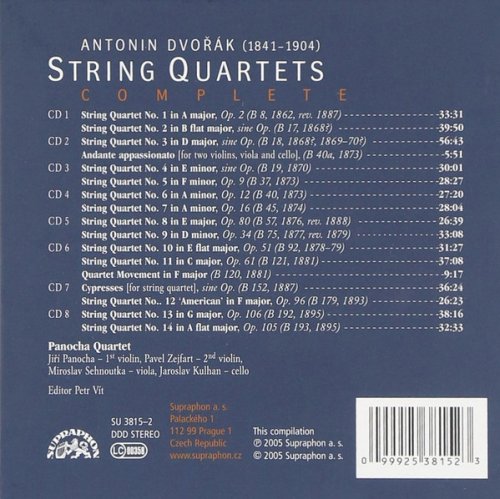 Panocha Quartet - Dvorak: Complete String Quartets (8 CD Box Set) (2005)