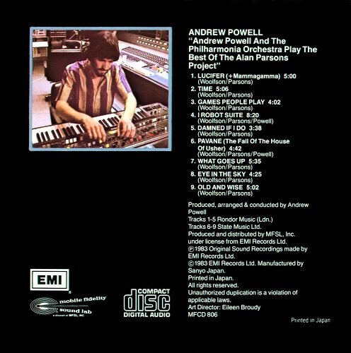 Andrew Powell And The Philharmonia Orchestra - Play The Best Of The Alan Parsons Project (1983) [1985]