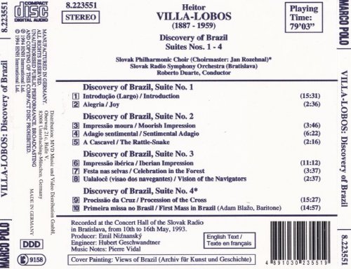 Roberto Duarte & Slovak Radio Symphony Orchestra - Heitor Villa-Lobos: Discovery of Brazil (1994)