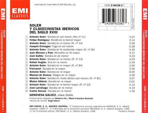 Genoveva Galvez - Soler y Clavecinistas Ibericos del Siglo XVIII (1996)