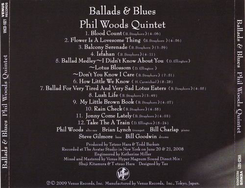 Phil Woods Quintet - Ballads & Blues (2009) Flac