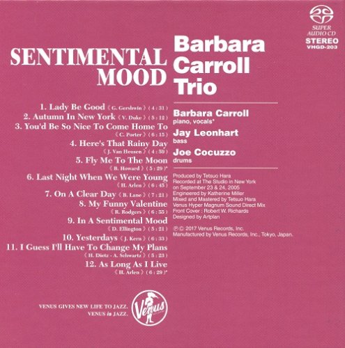 Barbara Carroll Trio - Sentimental Mood (2006) [2017 SACD]
