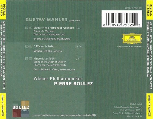 Quasthoff, Urmana, Von Otter, Wiener Philharmoniker, Boulez - Mahler: Lieder (2005)