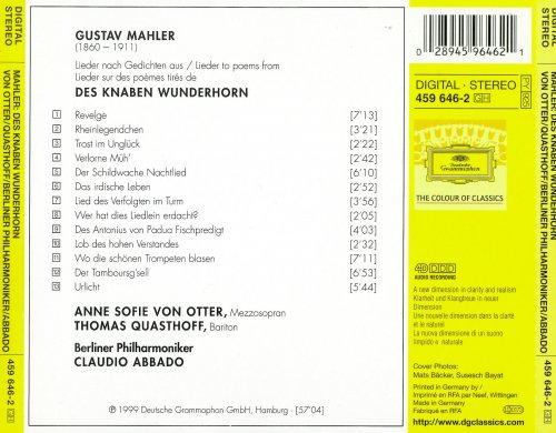 Anne Sofie von Otter, Thomas Quasthoff, Berliner Philharmoniker, Claudio Abbado - Mahler: Des Knaben Wunderhorn (1999)