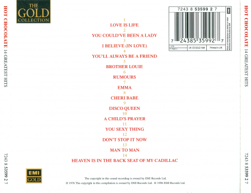 Hot Chocolate - 14 Greatest Hits (1996) CD-Rip