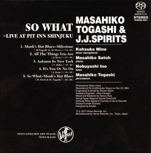 Masahiko Togashi & J.J. Spirits - So What (1995) [2017 SACD]