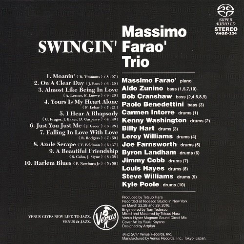 Massimo Farao Trio - Swingin' (2016) [2017 SACD]