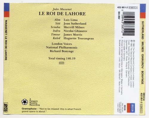 Joan Sutherland, Luis Lima, Sherrill Milnes, Nicolai Ghiaurov, Richard Bonynge - Massenet: Le Roi de Lahore (1992)