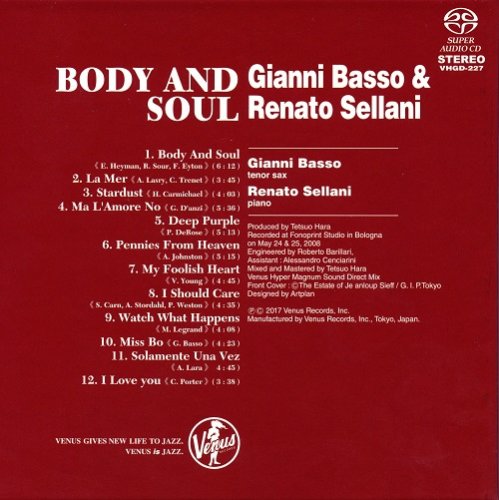 Gianni Basso & Renato Sellani - Body And Soul (2008) [2017 SACD]