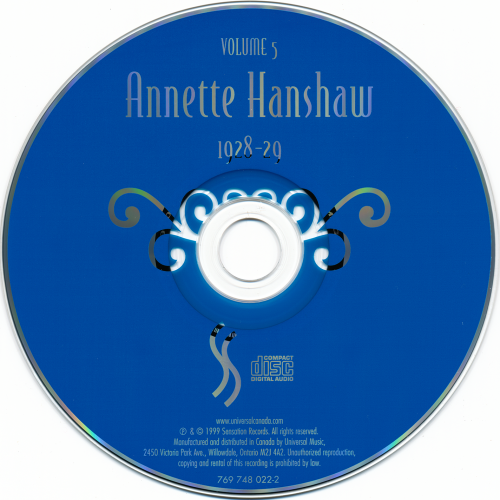 Annette Hanshaw - Volume 5: 1928-1929 (1999)