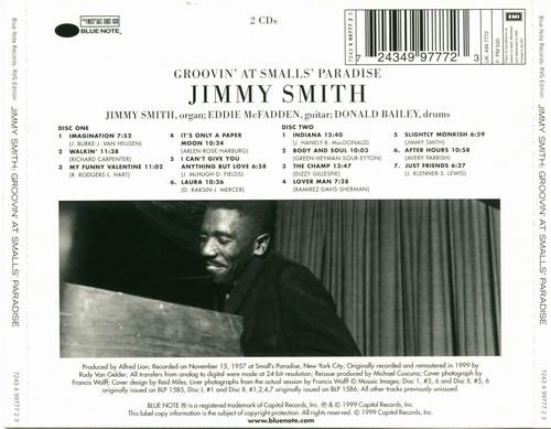 Jimmy Smith - Groovin' At Small's Paradise (1958) {RVG Edition}