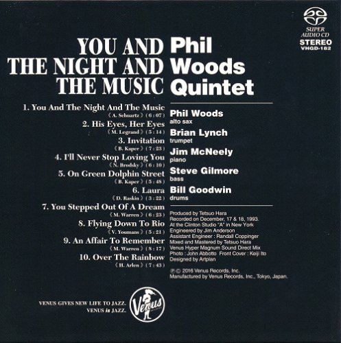 Phil Woods Quintet - You And The Night And The Music (1994) [2016 SACD]