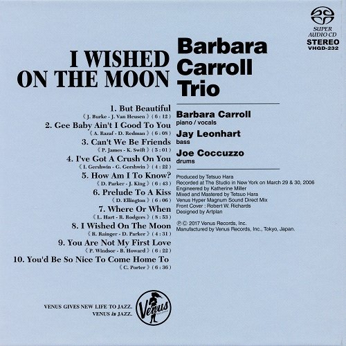 Barbara Carroll Trio - I Wished On The Moon (2007) [2017 SACD]