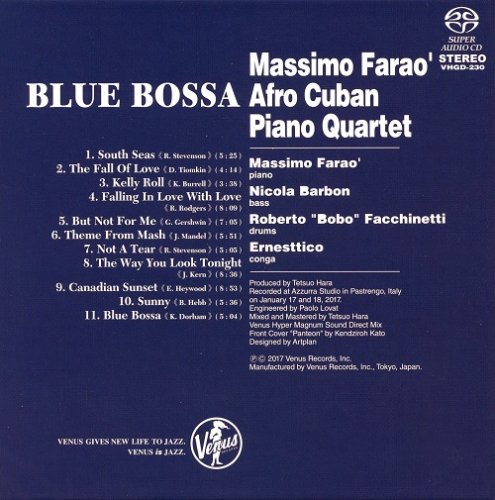 The Massimo Farao' Afro Cuban Piano Quartet - Blue Bossa (2017) [SACD]