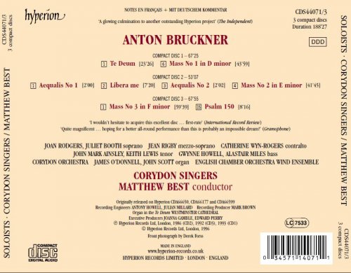 Corydon Singers, Corydon Orchestra & Matthew Best - Bruckner: Masses; Te Deum (1996)