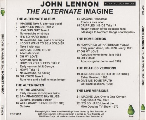 John Lennon - The Alternativ Imagine (2005)