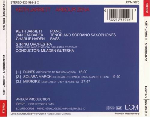 Keith Jarrett - Arbour Zena (1976) CD Rip
