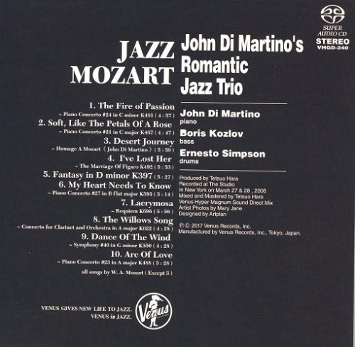 John Di Martino's Romantic Jazz Trio - Jazz Mozart (2006) [2017 SACD]