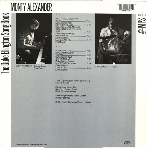 Monty Alexander - The Duke Ellington Song Book (1984) LP