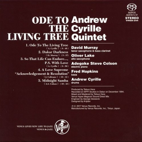 Andrew Cyrille Quintet - Ode To The Living Tree (1995) [2017 SACD]