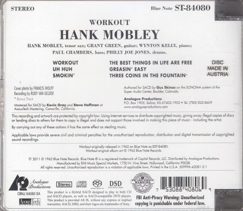 Hank Mobley - Workout (1961) [2011 SACD]