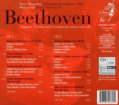 Pieter Wispelwey, Dejan Lazic - Beethoven: Complete Sonatas & Variations (2005) [SACD]