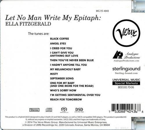 Ella Fitzgerald - Let No Man Write My Epitaph (1960) [2014 SACD]