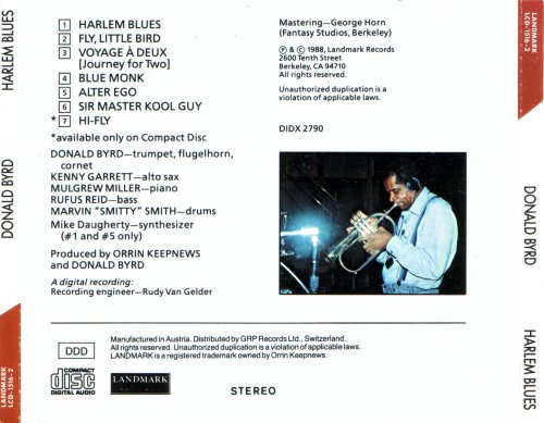 Donald Byrd  - Harlem Blues (1988), FLAC