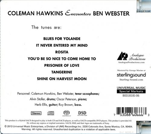 Coleman Hawkins, Ben Webster - Coleman Hawkins Encounters Ben Webster (1959) [2013 SACD]