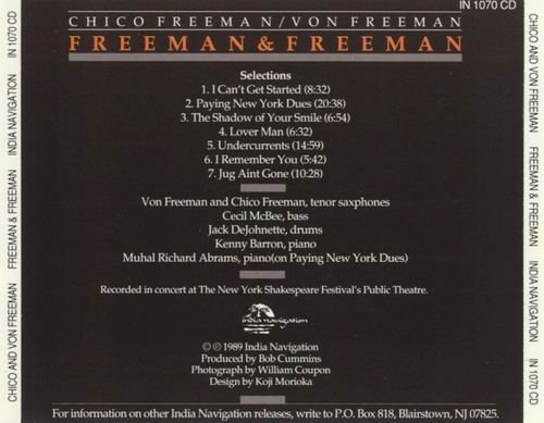 Chico Freeman & Von Freeman - Freeman & Freeman (1989) CD Rip