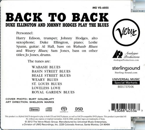 Duke Ellington and Johnny Hodges - Back to Back (1959) [2011 SACD]