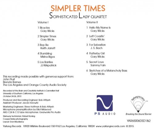 Sophisticated Lady Jazz Quartet - Simpler Times Vol.I-II (2013)