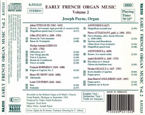 Joseph Payne - Early French Organ Music Vol.2 (1995)