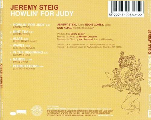 Jeremy Steig - Howlin' For Judy (2008) CD Rip