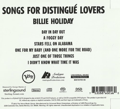 Billie Holiday - Songs For Distingue Lovers (1957) [2012 SACD]