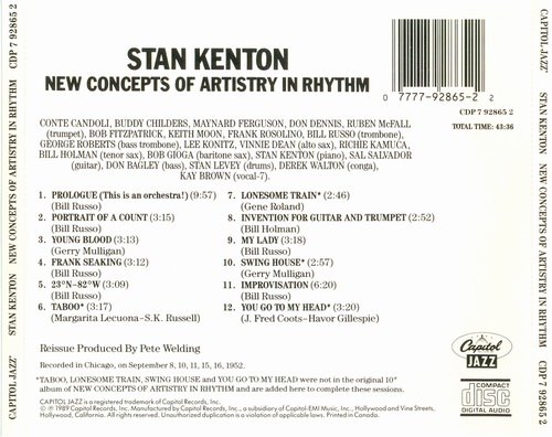 Stan Kenton - New Concepts of Artistry in Rhythm (1989) Flac