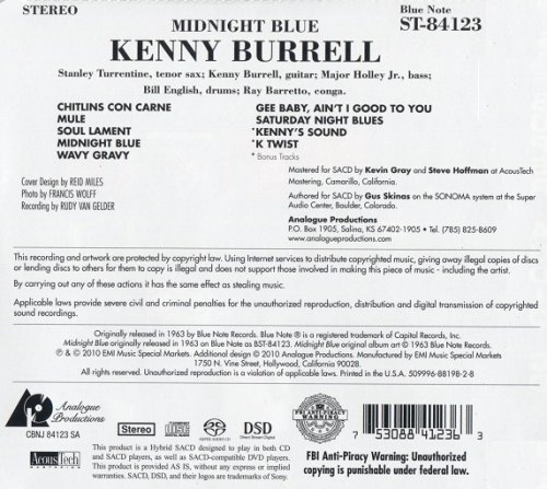 Kenny Burrell - Midnight Blue (1963) [2010 SACD]