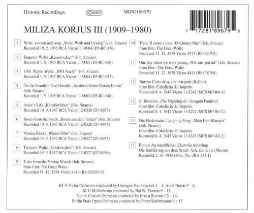 Miliza Korjus - Lebendige Vergangenheit: Miliza Korjus III (2006)