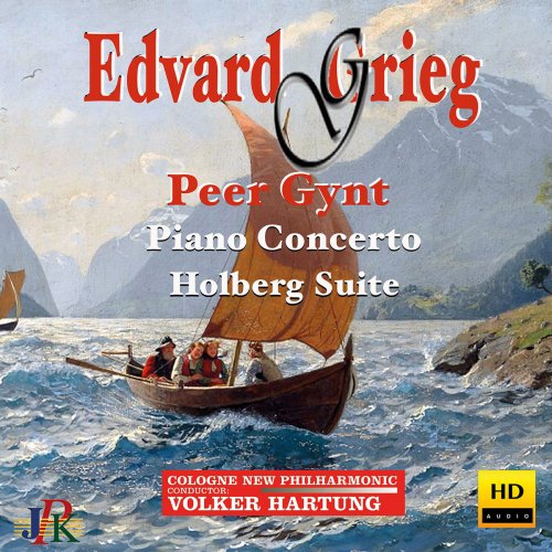 Volker Hartung, Haijie Wang & Cologne New Philharmonic Orchestra - Grieg: Peer Gynt Suites, Piano Concerto & Holberg Suite (2018) [Hi-Res]