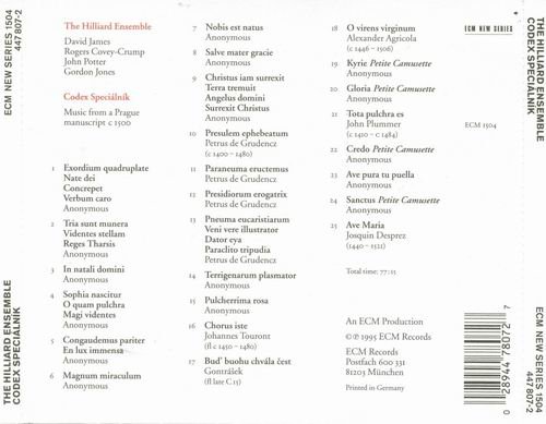 The Hilliard Ensemble - Codex Specialnik (1995)